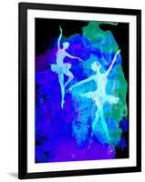 Two White Dancing Ballerinas-Irina March-Framed Art Print