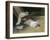 Two White Persian Cats with a Ladybird by a Deckchair, 19th Century-Arthur Heyer-Framed Giclee Print