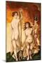 Two Witches, 1523 (Painting)-Hans Baldung Grien-Mounted Giclee Print