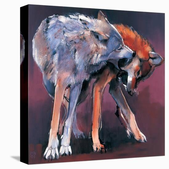 Two Wolves, 2001-Mark Adlington-Stretched Canvas