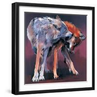 Two Wolves, 2001-Mark Adlington-Framed Giclee Print