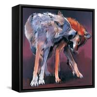 Two Wolves, 2001-Mark Adlington-Framed Stretched Canvas