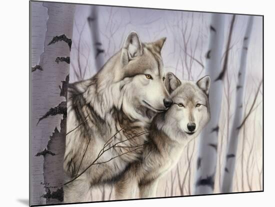 Two Wolves in the Birches-Rusty Frentner-Mounted Giclee Print