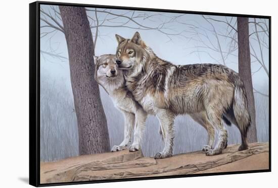 Two Wolves-Rusty Frentner-Framed Stretched Canvas