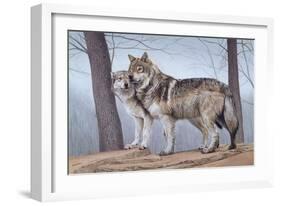 Two Wolves-Rusty Frentner-Framed Giclee Print