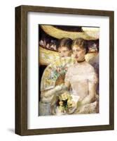 Two Woman at Theater-Mary Cassatt-Framed Giclee Print