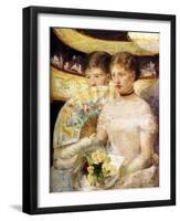 Two Woman at Theater-Mary Cassatt-Framed Giclee Print