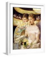 Two Woman at Theater-Mary Cassatt-Framed Giclee Print