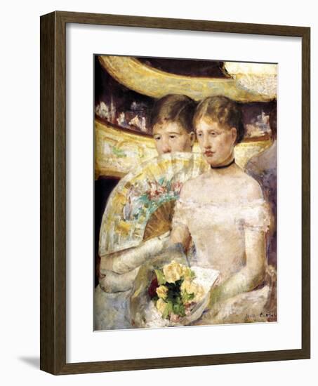 Two Woman at Theater-Mary Cassatt-Framed Giclee Print