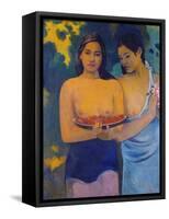 Two Woman from Tahiti, 1899-Paul Gauguin-Framed Stretched Canvas