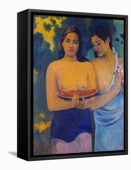 Two Woman from Tahiti, 1899-Paul Gauguin-Framed Stretched Canvas