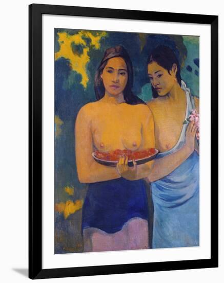 Two Woman from Tahiti, 1899-Paul Gauguin-Framed Giclee Print