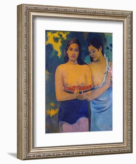 Two Woman from Tahiti, 1899-Paul Gauguin-Framed Giclee Print