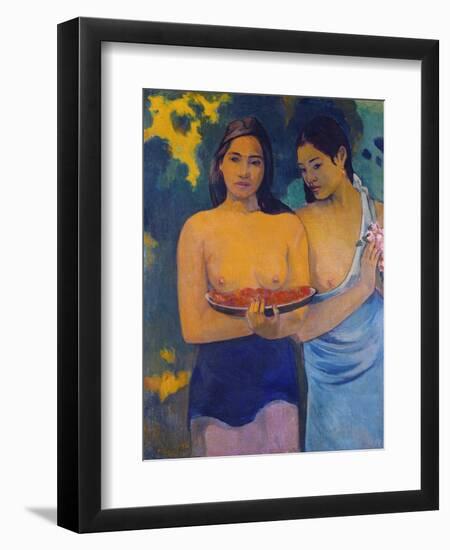 Two Woman from Tahiti, 1899-Paul Gauguin-Framed Giclee Print