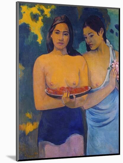 Two Woman from Tahiti, 1899-Paul Gauguin-Mounted Giclee Print