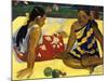 Two Woman of Tahiti. Parau Api (What's New?) 1892-Paul Gauguin-Mounted Giclee Print