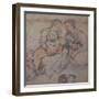 Two Women and a Baby with a Cat chalk-Francesco Vanni-Framed Giclee Print