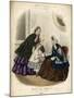 Two Women and a Child in the Latest French Fashions-Laure Noel-Mounted Art Print