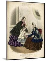 Two Women and a Child in the Latest French Fashions-Laure Noel-Mounted Art Print