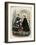 Two Women and a Child in the Latest French Fashions-Laure Noel-Framed Art Print