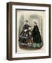 Two Women and a Child in the Latest French Fashions-Laure Noel-Framed Art Print