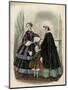 Two Women and a Child in the Latest French Fashions-Laure Noel-Mounted Art Print