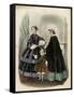 Two Women and a Child in the Latest French Fashions-Laure Noel-Framed Stretched Canvas