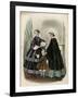 Two Women and a Child in the Latest French Fashions-Laure Noel-Framed Art Print