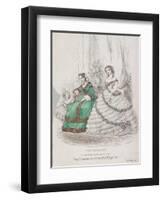 Two Women and a Child Wearing the Latest Fashions, 1861-Jules David-Framed Premium Giclee Print