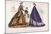 Two Women and a Child Wearing the Latest Fashions, 1864-null-Mounted Giclee Print