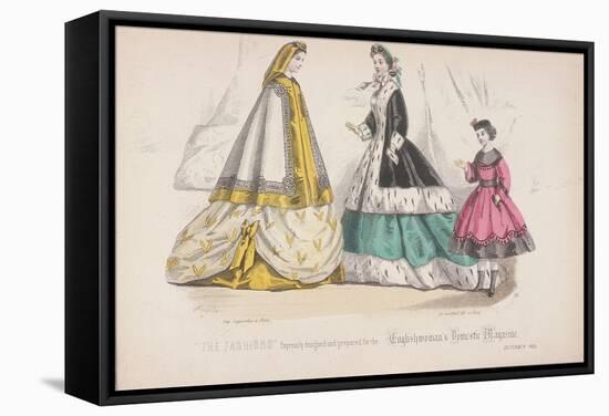 Two Women and a Child Wearing the Latest Fashions, 1864-Rigolet Rigolet-Framed Stretched Canvas