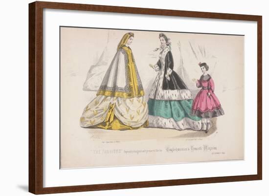 Two Women and a Child Wearing the Latest Fashions, 1864-Rigolet Rigolet-Framed Giclee Print