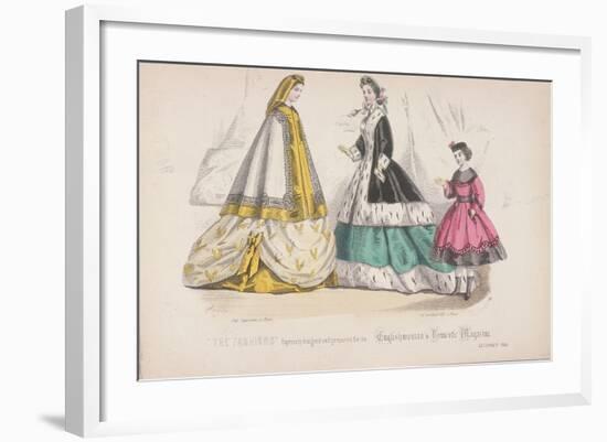 Two Women and a Child Wearing the Latest Fashions, 1864-Rigolet Rigolet-Framed Giclee Print