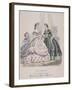 Two Women and a Child Wearing the Latest Fashions, 1864-null-Framed Giclee Print