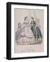 Two Women and a Child Wearing the Latest Fashions, 1864-null-Framed Giclee Print