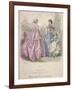 Two Women and a Child Wearing the Latest Fashions, 1866-Jules David-Framed Giclee Print