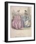 Two Women and a Child Wearing the Latest Fashions, 1866-Jules David-Framed Giclee Print