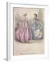 Two Women and a Child Wearing the Latest Fashions, 1866-Jules David-Framed Giclee Print