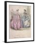 Two Women and a Child Wearing the Latest Fashions, 1866-Jules David-Framed Giclee Print
