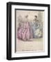 Two Women and a Child Wearing the Latest Fashions, 1866-Jules David-Framed Giclee Print