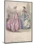 Two Women and a Child Wearing the Latest Fashions, 1866-Jules David-Mounted Giclee Print