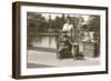 Two Women and a Dog at East Sheen, West London-null-Framed Photographic Print