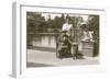 Two Women and a Dog at East Sheen, West London-null-Framed Photographic Print