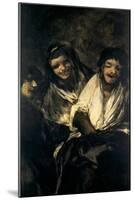 Two Women and a Man, 1820-1823-Francisco de Goya y Lucientes-Mounted Giclee Print