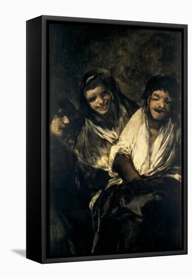Two Women and a Man, 1820-1823-Francisco de Goya y Lucientes-Framed Stretched Canvas