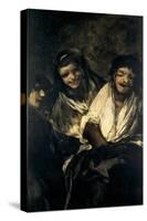 Two Women and a Man, 1820-1823-Francisco de Goya y Lucientes-Stretched Canvas