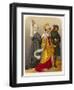 Two Women and a Man in Medieval Dress-null-Framed Art Print