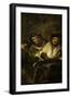 Two Women and a Man, One of the Black Paintings from the Quinta Del Sordo, Goya's House, 1819-1823-Francisco de Goya-Framed Giclee Print