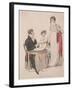 Two Women and a Man Wearing Full Evening Dress, C1810-W Read-Framed Giclee Print