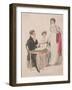 Two Women and a Man Wearing Full Evening Dress, C1810-W Read-Framed Giclee Print